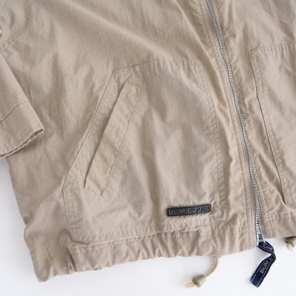 Vintage Bum Equipment Tan Zip  Up Spring Jacket Size Large - Picture 8 of 11